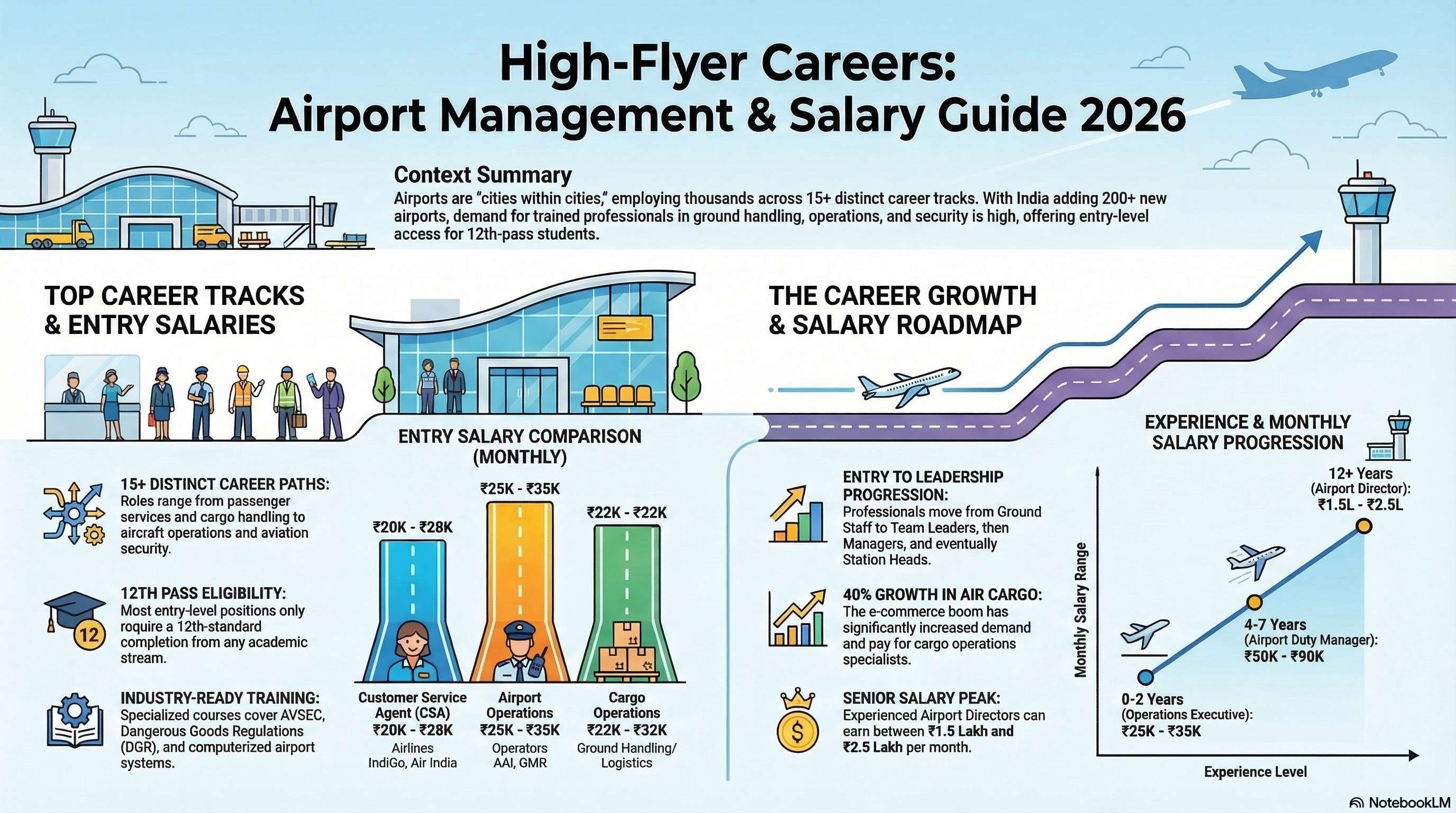 Airport Management Career Options and Salary 2026: Complete Guide to Airport Jobs - Ground Staff career guide from Wings Institute Vadodara Gujarat
